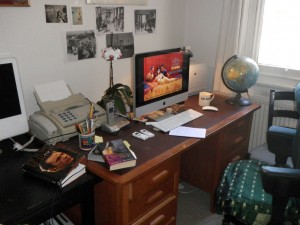 Gill's writing space.