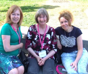 Christine Stovell, Margaret James and RNA Chairman, Christina Courtenay