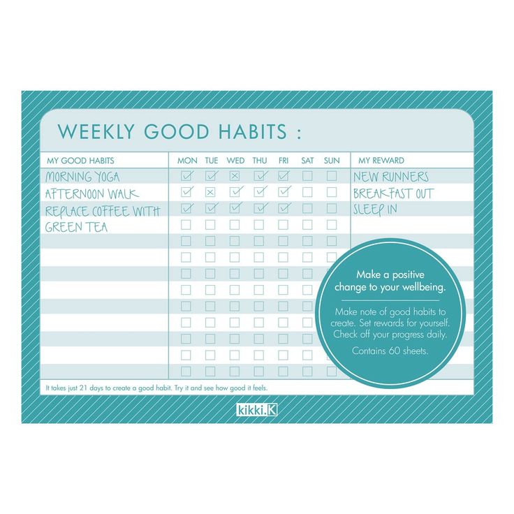 kikki k habits pad